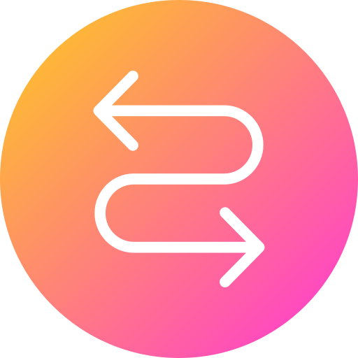 Zigzag arrow Generic gradient fill icon