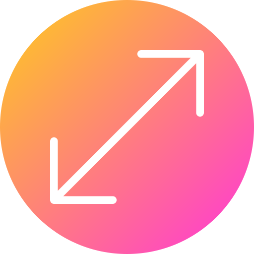 flecha diagonal Generic gradient fill icono