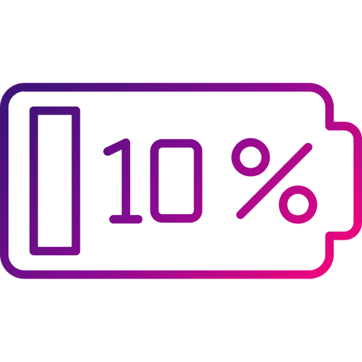 10 procent Generic gradient outline ikona