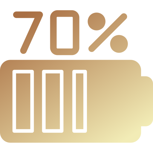 70 procent Generic gradient fill ikona