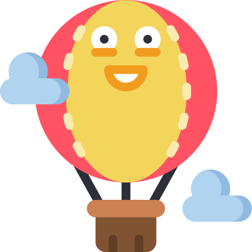 heteluchtballon Basic Miscellany Flat icoon