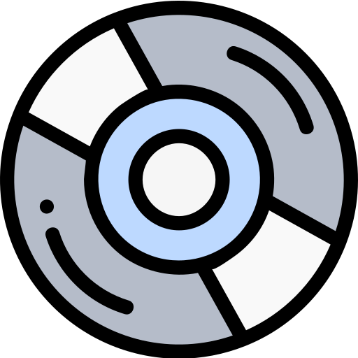 cd Detailed Rounded Lineal color icona