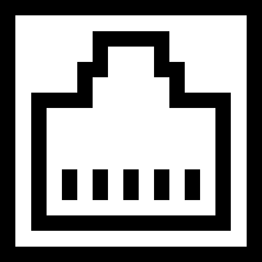 Ethernet Basic Straight Lineal icono