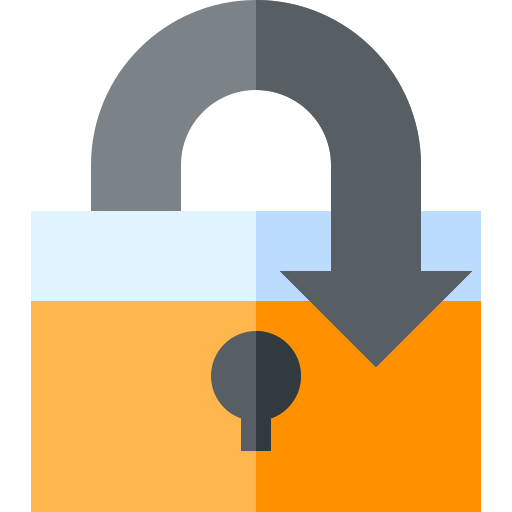 Seguridad Basic Straight Flat icono