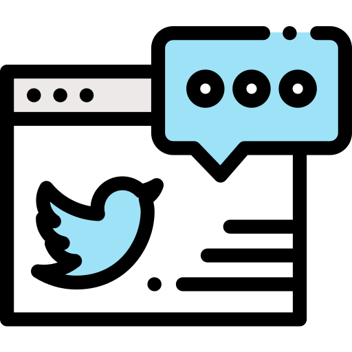 twitter Detailed Rounded Lineal color icon