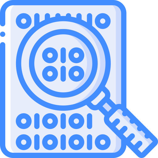 Binary data Basic Miscellany Blue icon