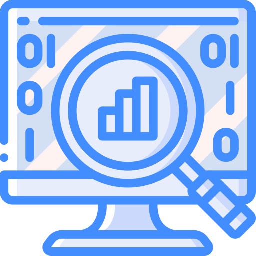 Analytics Basic Miscellany Blue icon