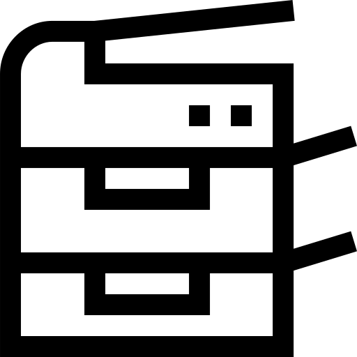 photocopieur Basic Straight Lineal Icône