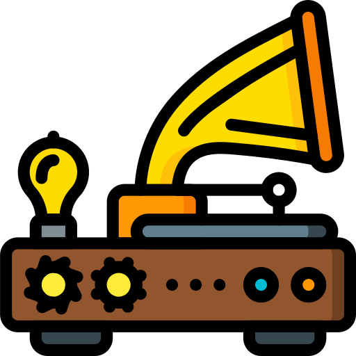 Phonograph Basic Miscellany Lineal Color icon
