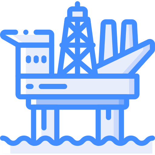 piattaforma petrolifera Basic Miscellany Blue icona