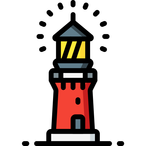 Lighthouse Basic Miscellany Lineal Color icon