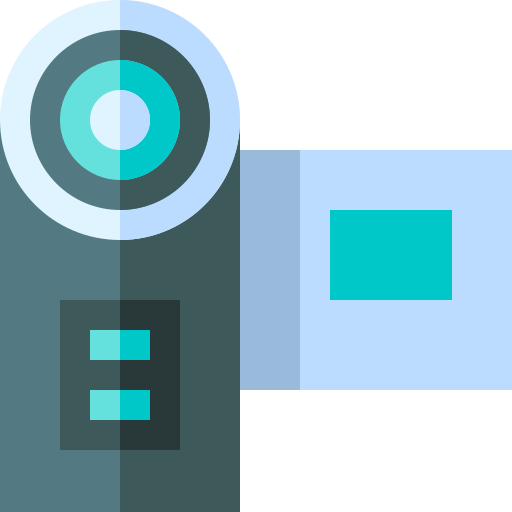 Video camera Basic Straight Flat icon