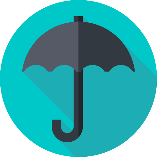 paraplu Flat Circular Flat icoon