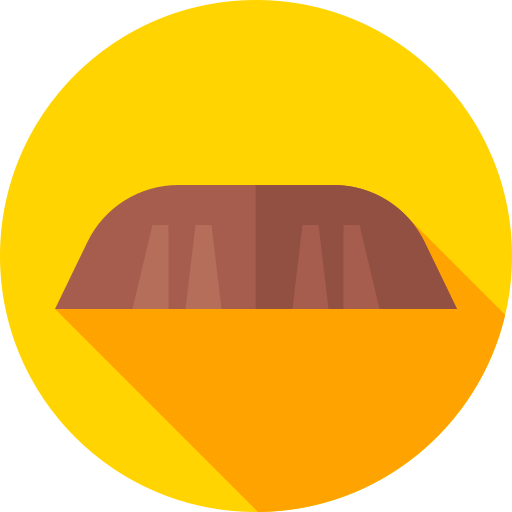 ayers rock Flat Circular Flat icono