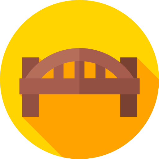 Bridge Flat Circular Flat icon