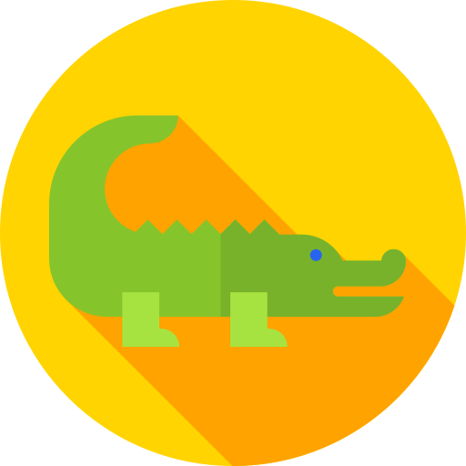 aligator Flat Circular Flat ikona