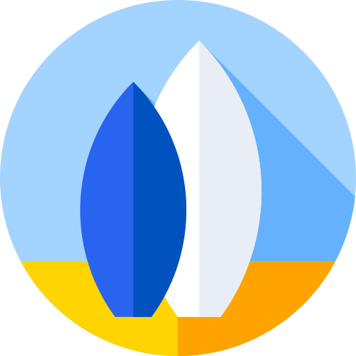 surfbrett Flat Circular Flat icon