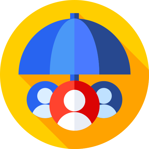 보험 Flat Circular Flat icon