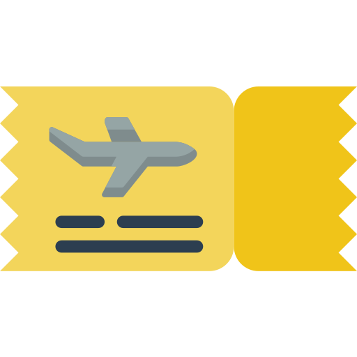 flugzeugticket Basic Miscellany Flat icon
