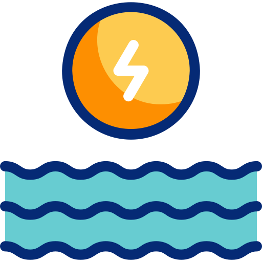 energia pływów Basic Accent Lineal Color ikona