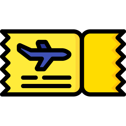 flugzeugticket Basic Miscellany Lineal Color icon