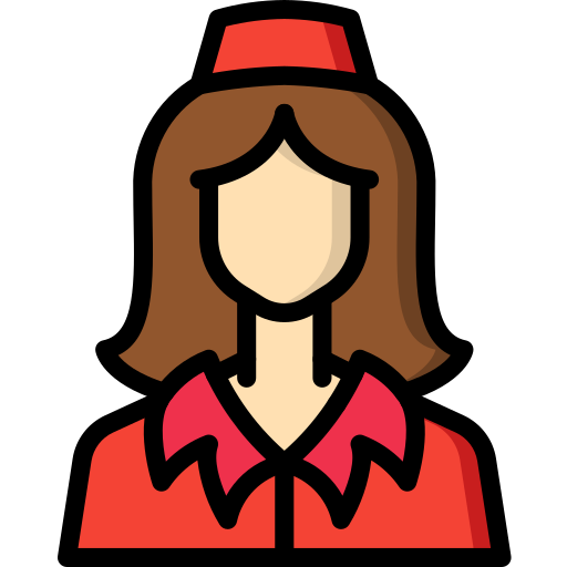 stewardess Basic Miscellany Lineal Color icon