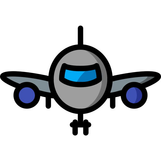 Airplane Basic Miscellany Lineal Color icon