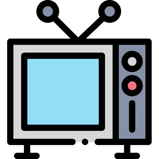 télévision Detailed Rounded Lineal color Icône