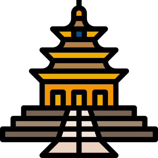 Храм mynamepong Lineal Color иконка