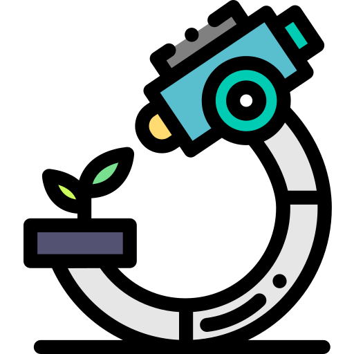 현미경 Detailed Rounded Lineal color icon