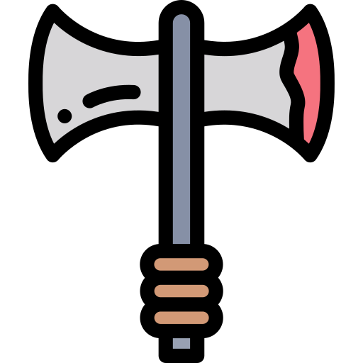 斧 Detailed Rounded Lineal color icon