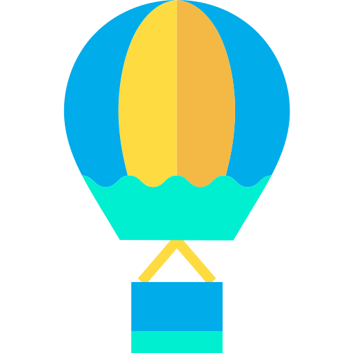 balon na gorące powietrze Kiranshastry Flat ikona