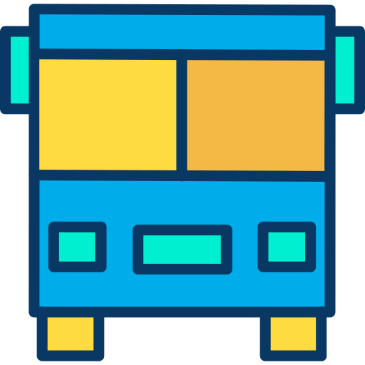 버스 Kiranshastry Lineal Color icon