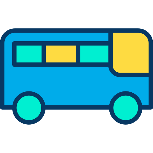 버스 Kiranshastry Lineal Color icon