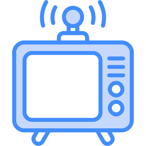 transmisja telewizyjna Generic color lineal-color ikona