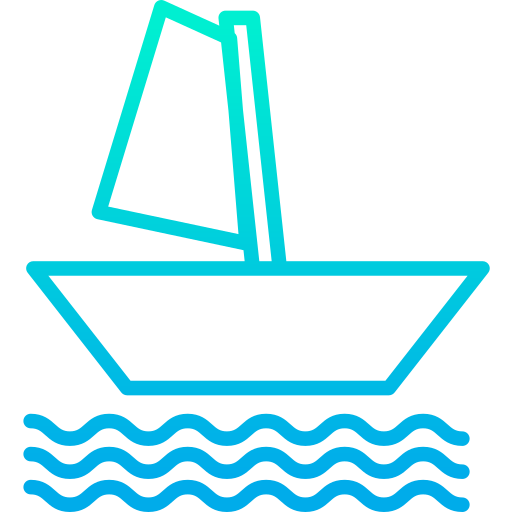 barca a vela Kiranshastry Gradient icona