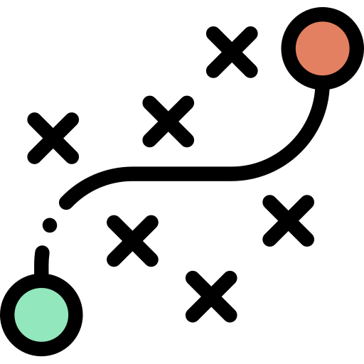 Estratégia Detailed Rounded Lineal color Ícone