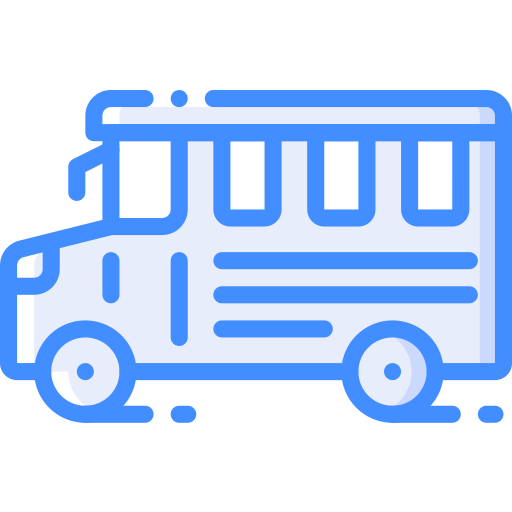 Autobús escolar Basic Miscellany Blue icono