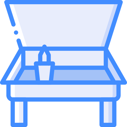 책상 Basic Miscellany Blue icon