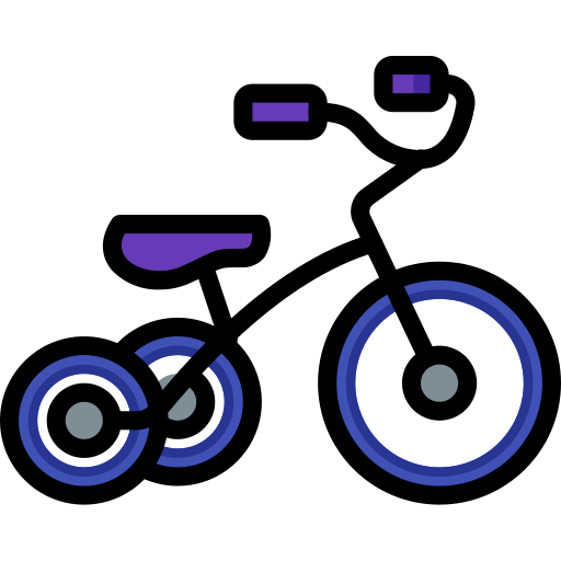 driewieler Basic Miscellany Lineal Color icoon