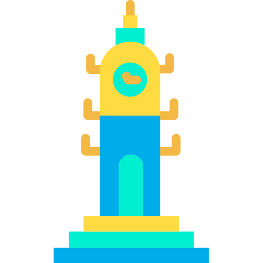 Torre del reloj Kiranshastry Flat icono