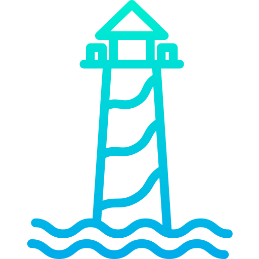 latarnia morska Kiranshastry Gradient ikona