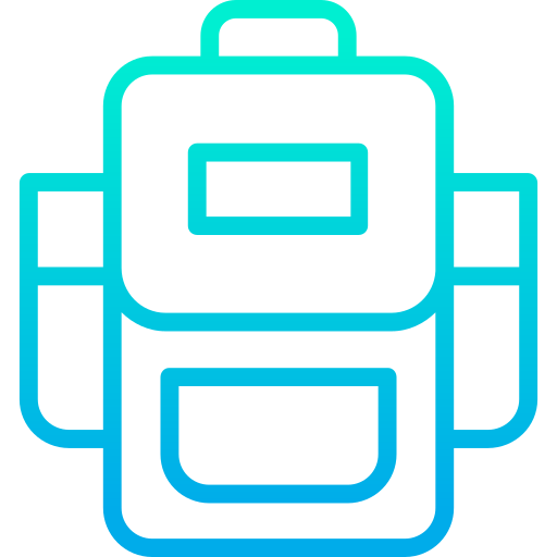 Backpack Kiranshastry Gradient icon