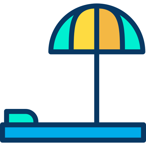 plaża Kiranshastry Lineal Color ikona