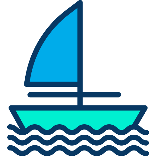 bateau Kiranshastry Lineal Color Icône