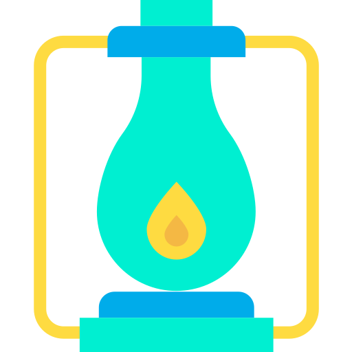 石油ランプ Kiranshastry Flat icon