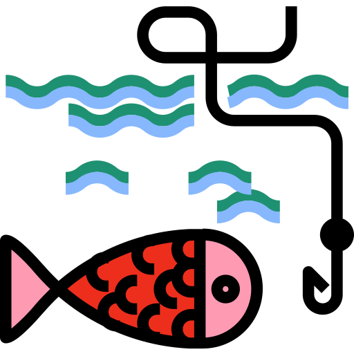 Ловит рыбу PMICON Outline flash иконка