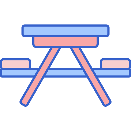 Стол для кемпинга Flaticons Lineal Color иконка