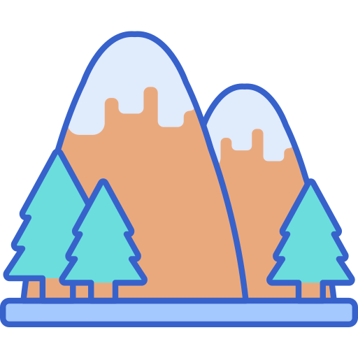 Гора Flaticons Lineal Color иконка