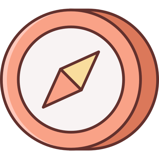 Brújula Flaticons Lineal Color icono
